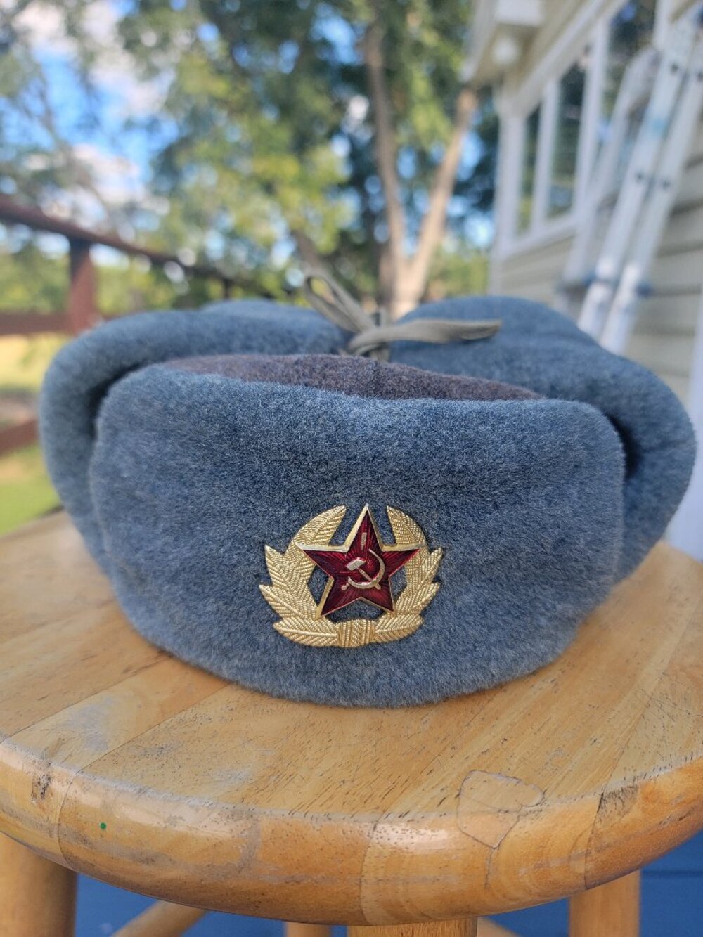 Cold War Soviet USSR Moscow Ushanka Winter Hat Mockba US size 7